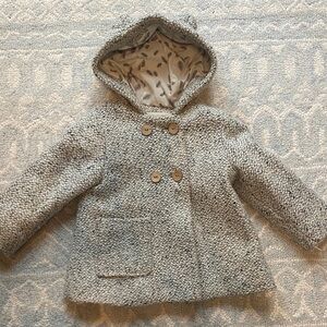 ZARA Cozy Gray Kids Hooded Coat